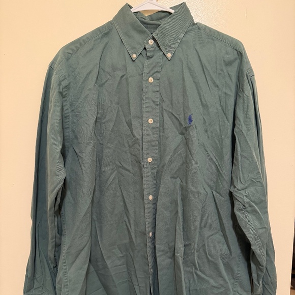 Polo Ralph Lauren Men’s Button Down Long Sleeve Casual Shirt, Green - Picture 1 of 5